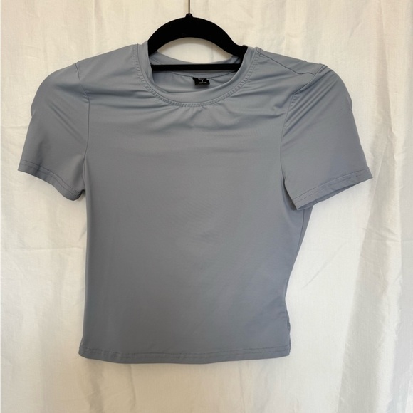 Gray Basic Solid Fitted Shirt - Picture 2 of 6
